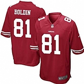 Nike Men & Women & Youth 49ers #81 Anquan Boldin Red Team Color Game Jersey,baseball caps,new era cap wholesale,wholesale hats